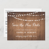 Rustic Wedding Save the new date Briefkaart (Voorkant / Achterkant)