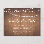 Rustic Wedding Save the new date Briefkaart (Voorkant)