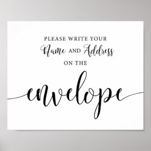 Rustic Wedding Schrijf je adresbord Poster