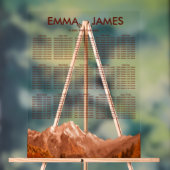 Rustic wedding seating chart Acrylic Sign (Neutre)