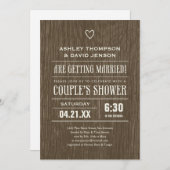Rustic Wedding Shower-uitnodigingen Kaart (Voorkant / Achterkant)