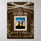 Rustic Wedding Sign Poster (Voorkant)