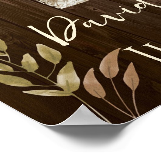 Rustic Wedding Sign Poster (Hoek)