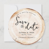 Rustic Wedding Sparen de Druk van de datumfoto Woo Kaart (Voorkant)