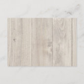 Rustic Wedding Sprigs-kaart Informatiekaartje (Achterkant)