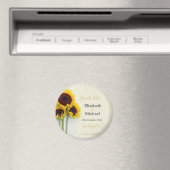 Rustic Wedding Sunflower Save the Date Magnet Magneet (Insitu (Vaatwasser))