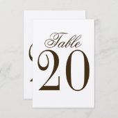  Rustic Wedding Table Number Kaart (Voorkant / Achterkant)