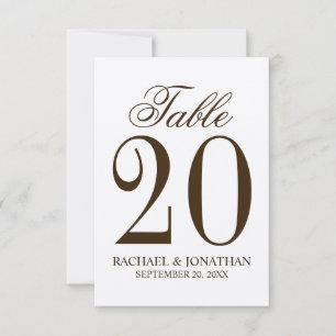  Rustic Wedding Table Number Kaart