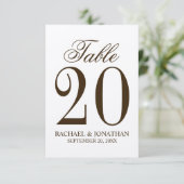  Rustic Wedding Table Number Kaart (Staand voorkant)
