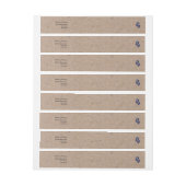 Rustic Wedding | Terugkeeradres Kraft Monogram (Vel)