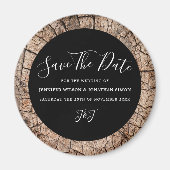Rustic Wedding Tree Ring Custom Magneet (Voorkant)