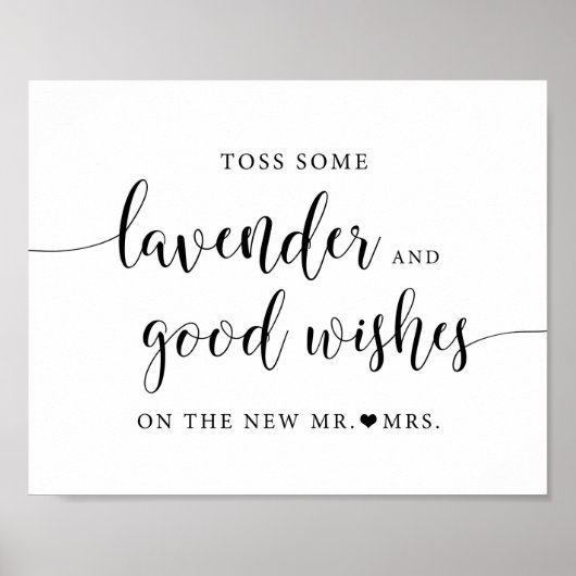 Rustic Wedding Verzenden van lavenderbericht Poster (Voorkant)