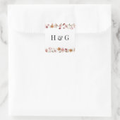 Rustic Wedding Vierkante Sticker (Tas)