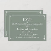 Rustic Wedding Website E-mail RSVP Response Kaart (Voorkant / Achterkant)
