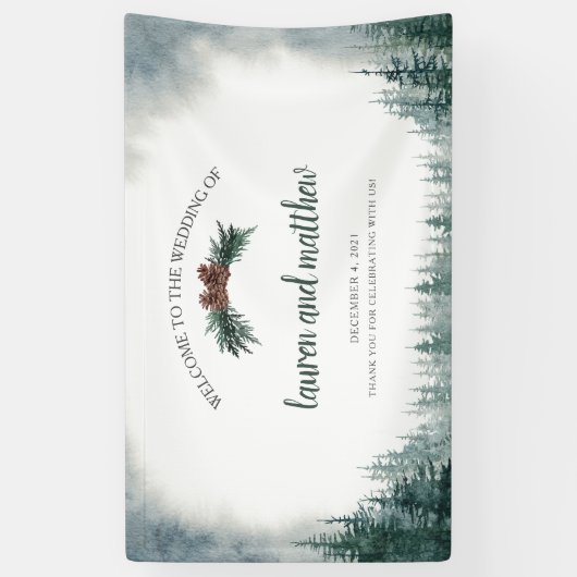 Rustic Wedding Welcome Banner Sign (Verticaal)