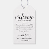 Rustic Wedding Welcome Favor Bags Gift Labels Cadeaulabel (Achterkant)