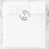 Rustic Wedding Wildflower Ronde Sticker (Tas)