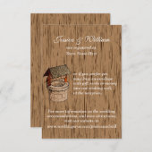 Rustic Wedding Wishing Well Enclosure Card Informatiekaartje (Voorkant / Achterkant)