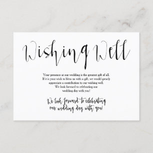 Rustic Wedding Wishing Well Kaart