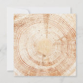 Rustic Wedding Wood Cut Grain Custom Invitation Kaart (Achterkant)