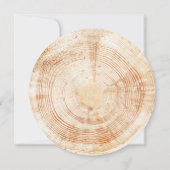 Rustic Wedding Wood Cut Grein Green Custom Kaart (Achterkant)