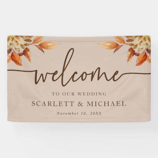 Rustic Welcome Wedding Banner (Horizontaal)