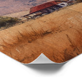 Rustic Western Barn Wedding Welcome Sign Poster (Hoek)