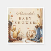 Rustic Western Cowboy Baby Shower Servet (Voorkant)
