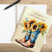 Rustic Western Cowboy Boots & Sunflowers