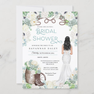 Rustic Western Cowgirl Boots Vrijgezellenfeest Kaart