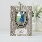 Rustic Western Graduation Party invitation (Debout devant)