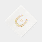 Rustic Western Horseshoe Custom Monogram Mariage (Droite)