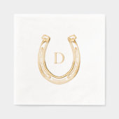 Rustic Western Horseshoe Custom Monogram Mariage (Recto)