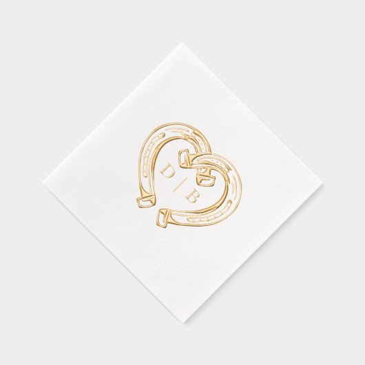 Rustic Western Horseshoe Heart Monogram Wedding (Droite)