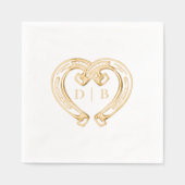 Rustic Western Horseshoe Heart Monogram Wedding (Recto)
