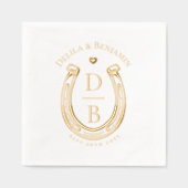 Rustic Western Horseshoe Love Monogram Wedding (Recto)