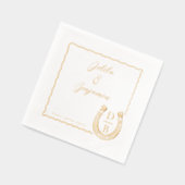 Rustic Western Horseshoe Name & Monogram Wedding (Gauche)