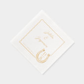 Rustic Western Horseshoe Name & Monogram Wedding (Droite)