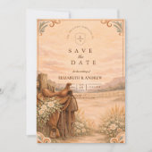 Rustic Western Ranch Wedding Save The Date (Voorkant)