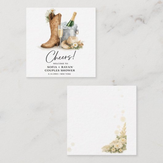 Rustic Western Wedding Invitation (Devant / Derrière)