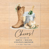 Rustic Western Wedding Invitation (Recto)