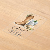 Rustic Western Wedding Invitation Acryl Uitnodigingen (Laagn)