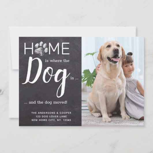 Rustic Weve Moved New Address Pet Photo Dog Moving Aankondiging (Voorkant)
