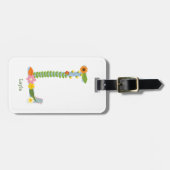Rustic Whimsical Flower Monogram (L) Bagagelabel (Voorkant horizontaal)