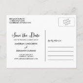 Rustic Whimsy Photo Save the Date Briefkaart (Achterkant)