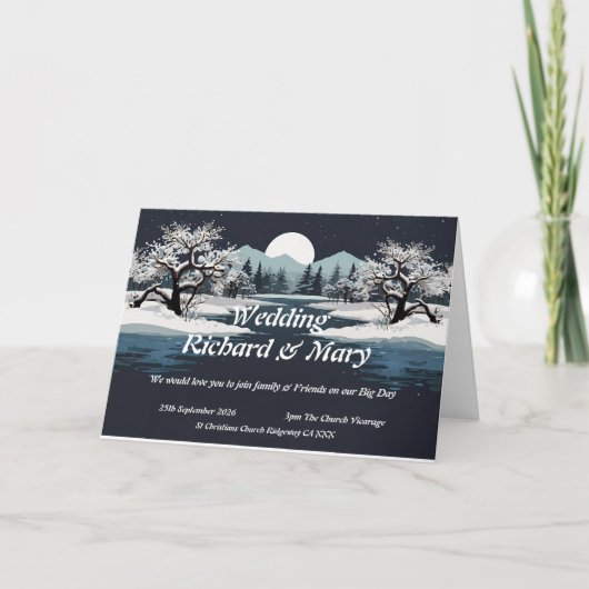 Rustic Whimsy : Une invitation de mariage d'élégan (Devant)