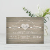Rustic Whimsy Wedding Invitation Kaart (Staand voorkant)