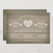 Rustic Whimsy Wedding Invitation Kaart (Voorkant / Achterkant)
