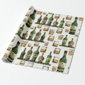 Rustic Whiskey Cadeaupapier (Uitgerold)