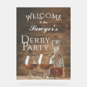 Rustic Whiskey Derby Party Welkom Acryl Bord (Voorkant)